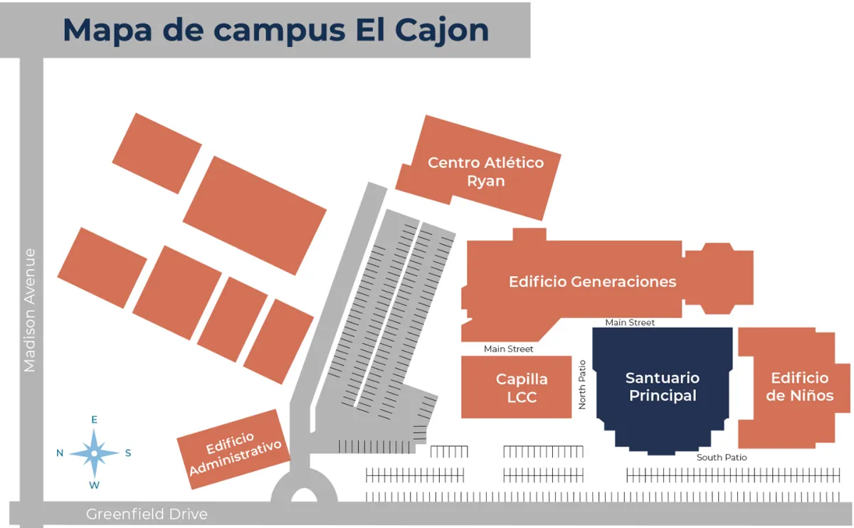 Mapa del campus El Cajón